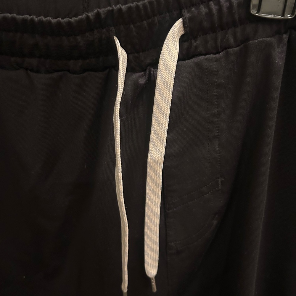Vuori Black Joggers with White Drawstring - Picture 2 of 7